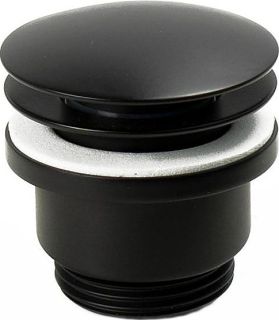 Встраиваемый смеситель для раковины Lemark Bronx LM3726BL с донным клапаном чёрный